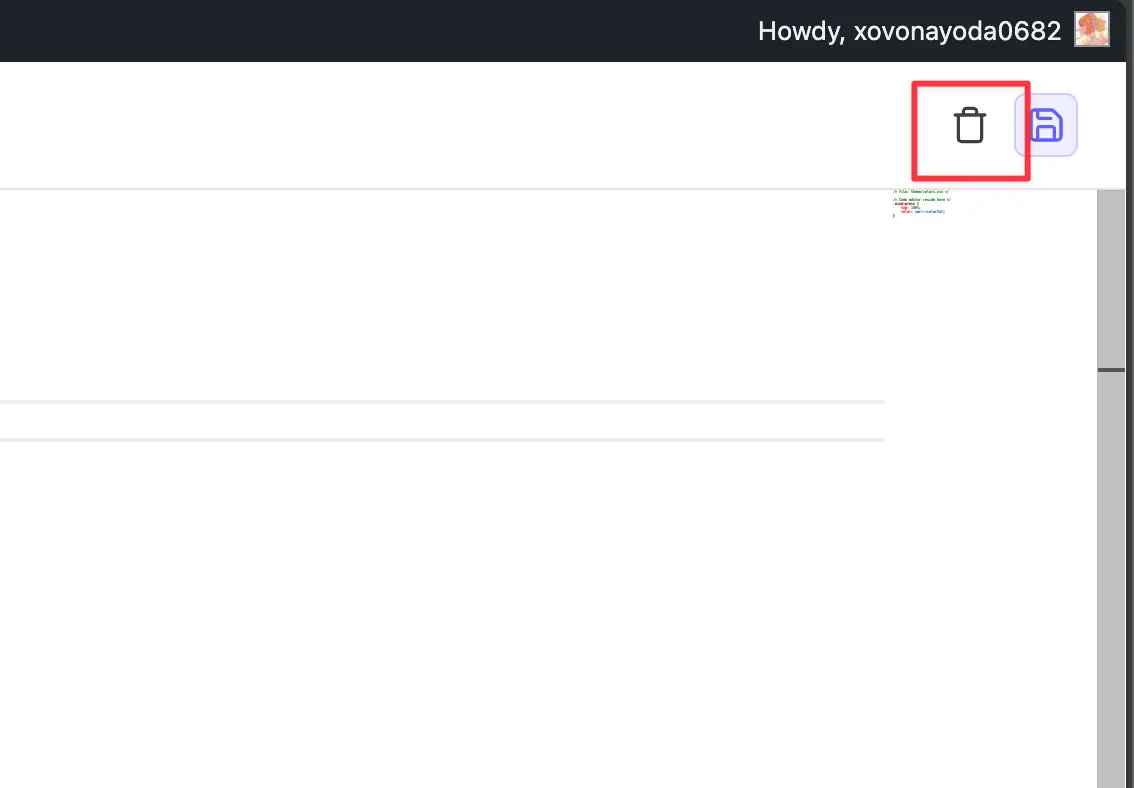 Click the button with trash icon