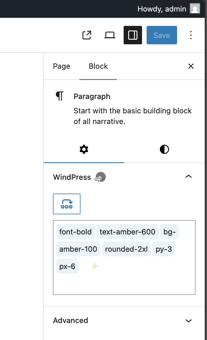 Plain Classes input field