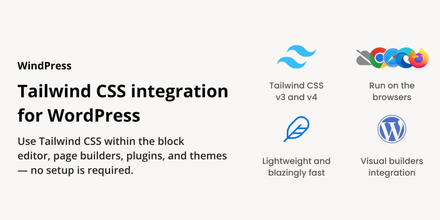 Poster for WindPress: The Tailwind CSS integration plugin for WordPress